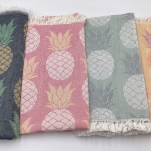 Double-Colored Muslin Towel & Wrap — Pineapple Collection
