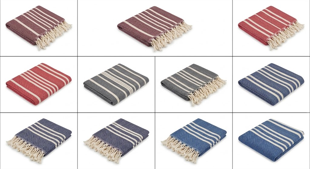 Multi-Color Turkish Peshtemal Towel Collection — 100% Cotton