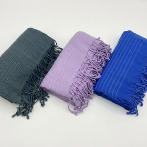 Solid Color Soft Turkish Wrap & Beach Scarf — Fine Texture