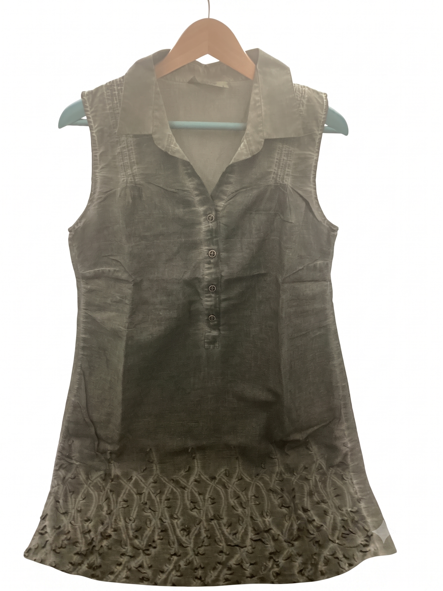 100% Cotton Stonewashed Sleeveless Dress — Fully Lined Summer Dress - Image 2