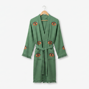 Premium Muslin Kimono Robe — Lightweight Lounge & Beach Cover-Up 100% Cotton
