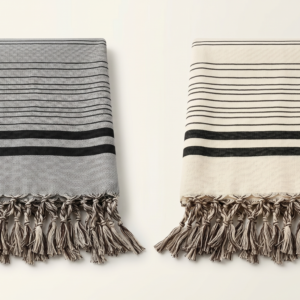 Authentic Striped Turkish Peshtemal Towel — 100% Cotton