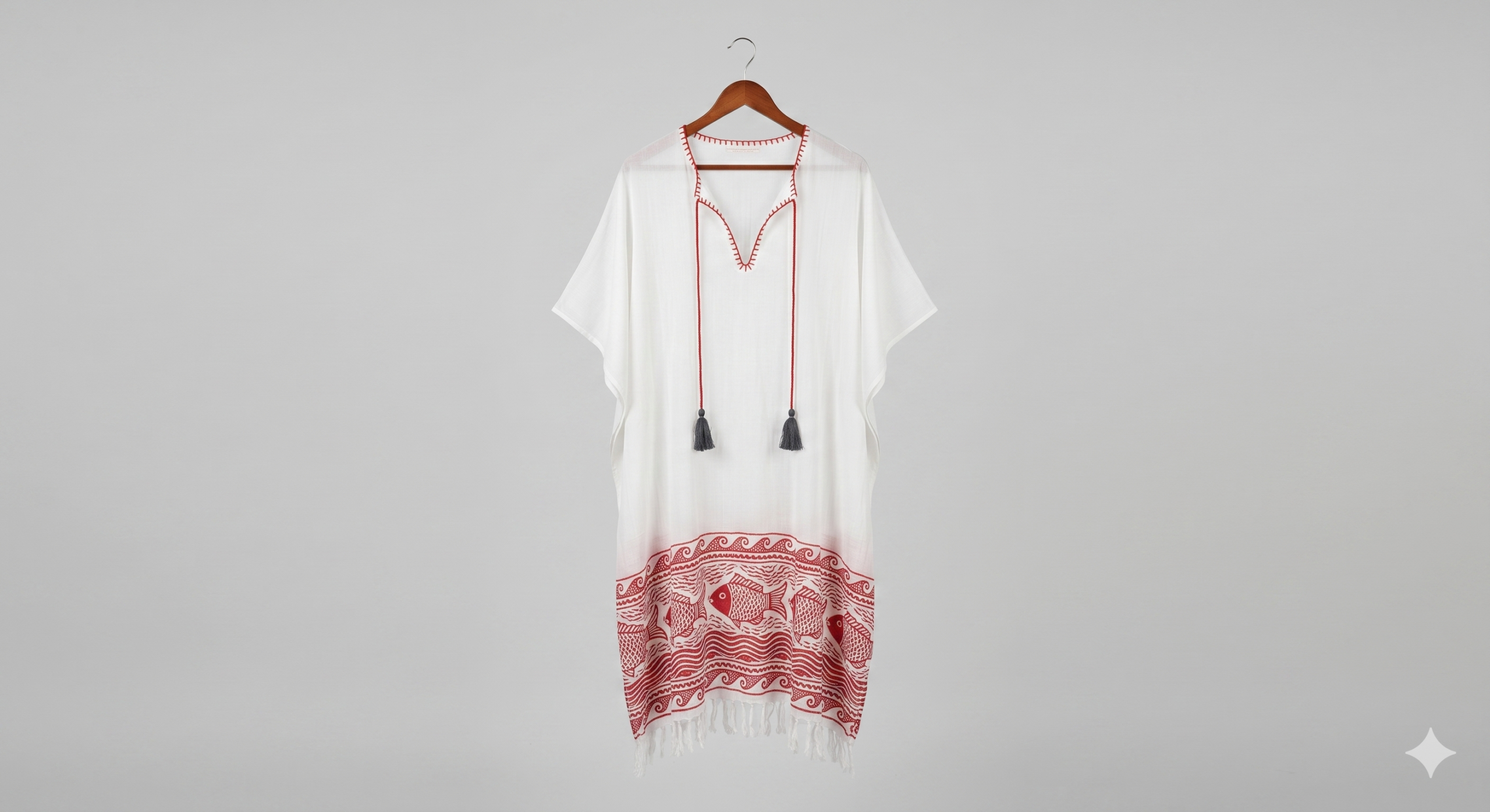 Patterned Swimsuit Cover-Up Dress — One Size, Lightweight Beachwear - Image 2